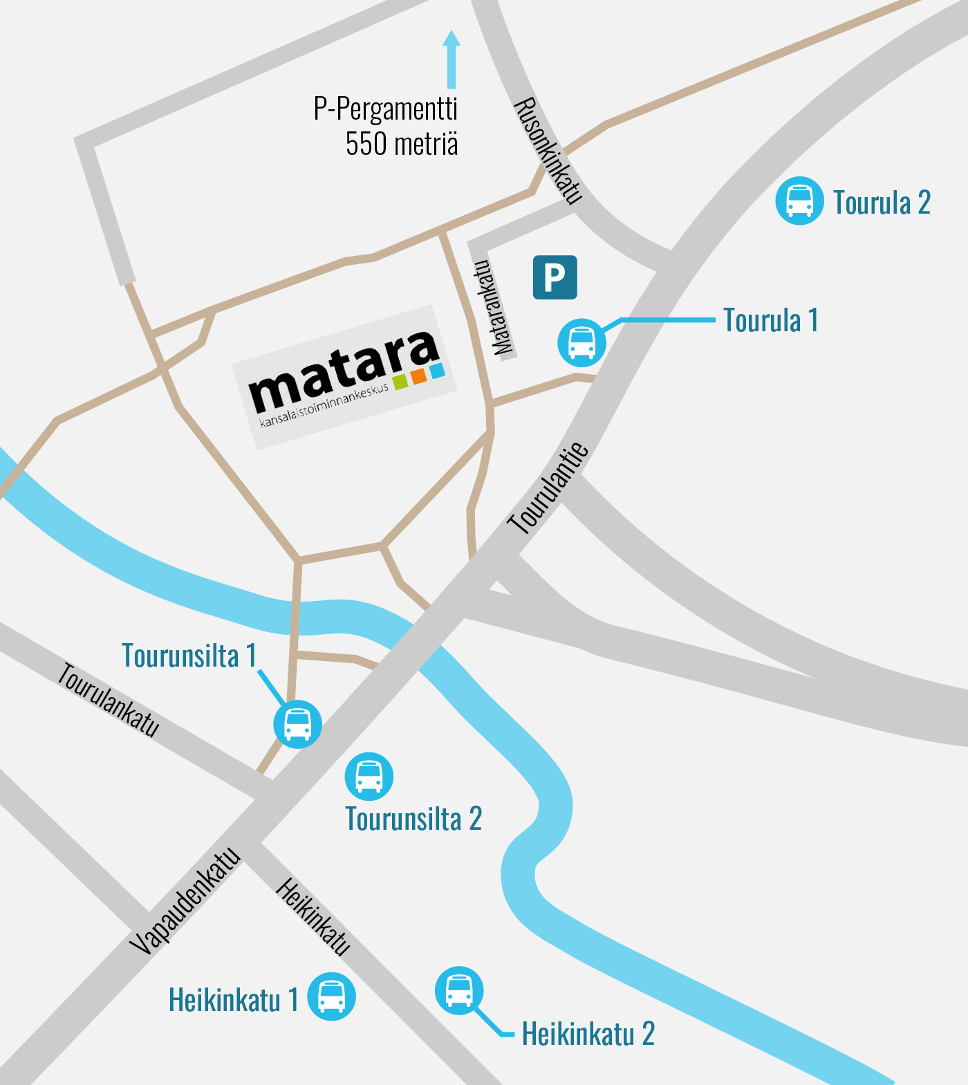 Mataran lähellä olevat pysäkit