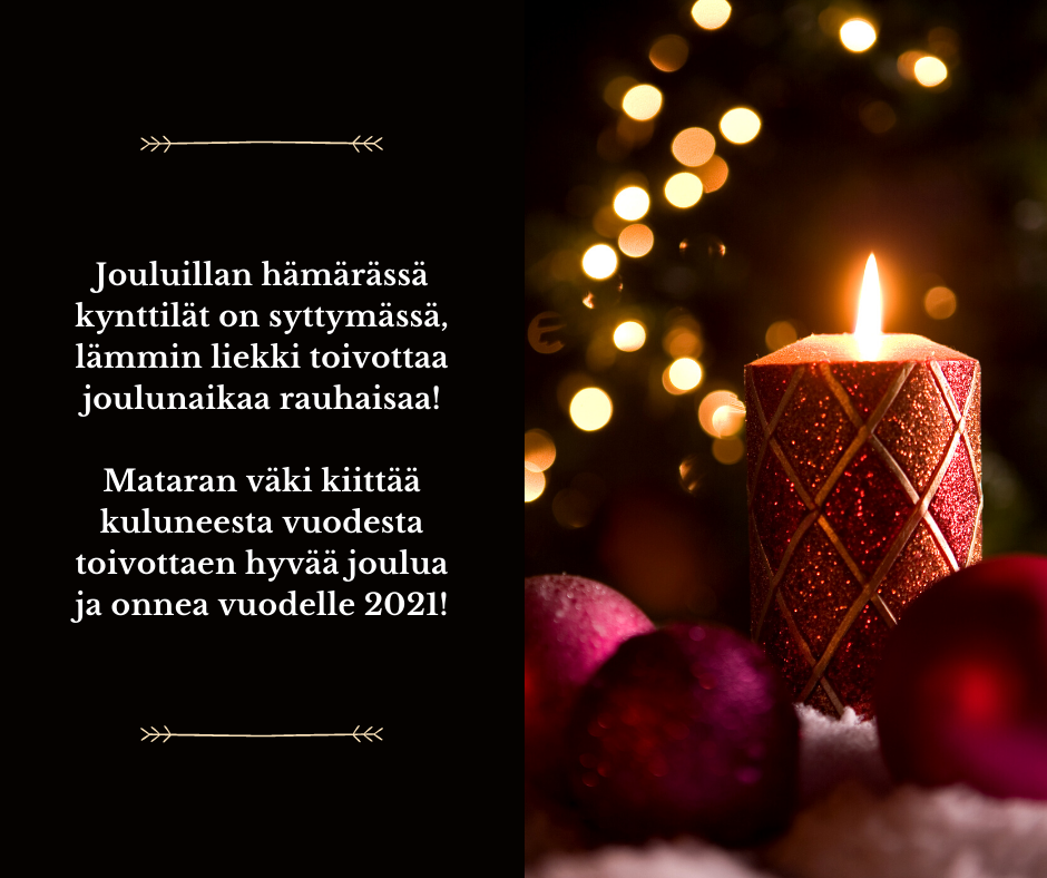 kynttilä ja joulupalloja