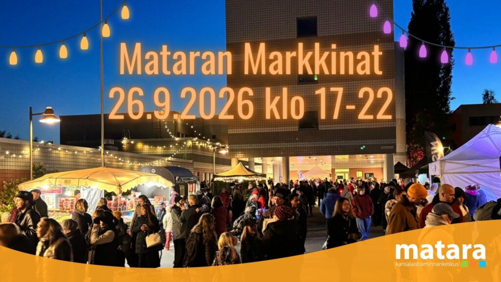 Mataran Markkinat -tapahtuman mainos