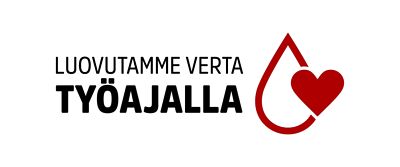 SPR:n luovutamme verta työajalla logo.