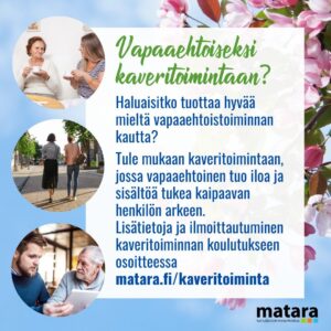 Tule mukaan vapaaehtoiseksi kaveritoimintaan